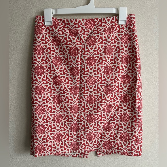 J. Crew Basketweave Pencil Skirt Geometric Pattern - Picture 1 of 7